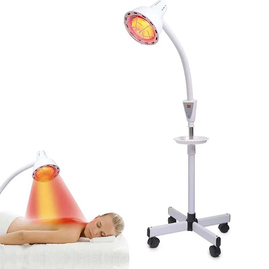 Double head high power physiotherapy warm air skin infrared lamp