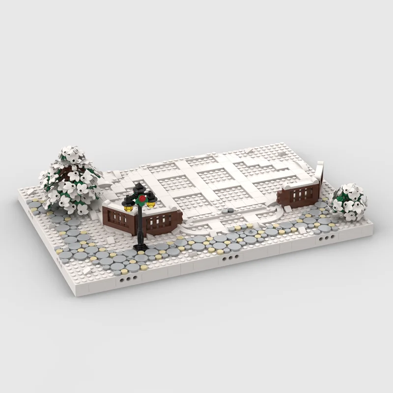 NEW 705PCS MOC Creative Model Winter Village Display Santa S Visit Technology DIY Assembly Building Blocks Birthday Gift Home