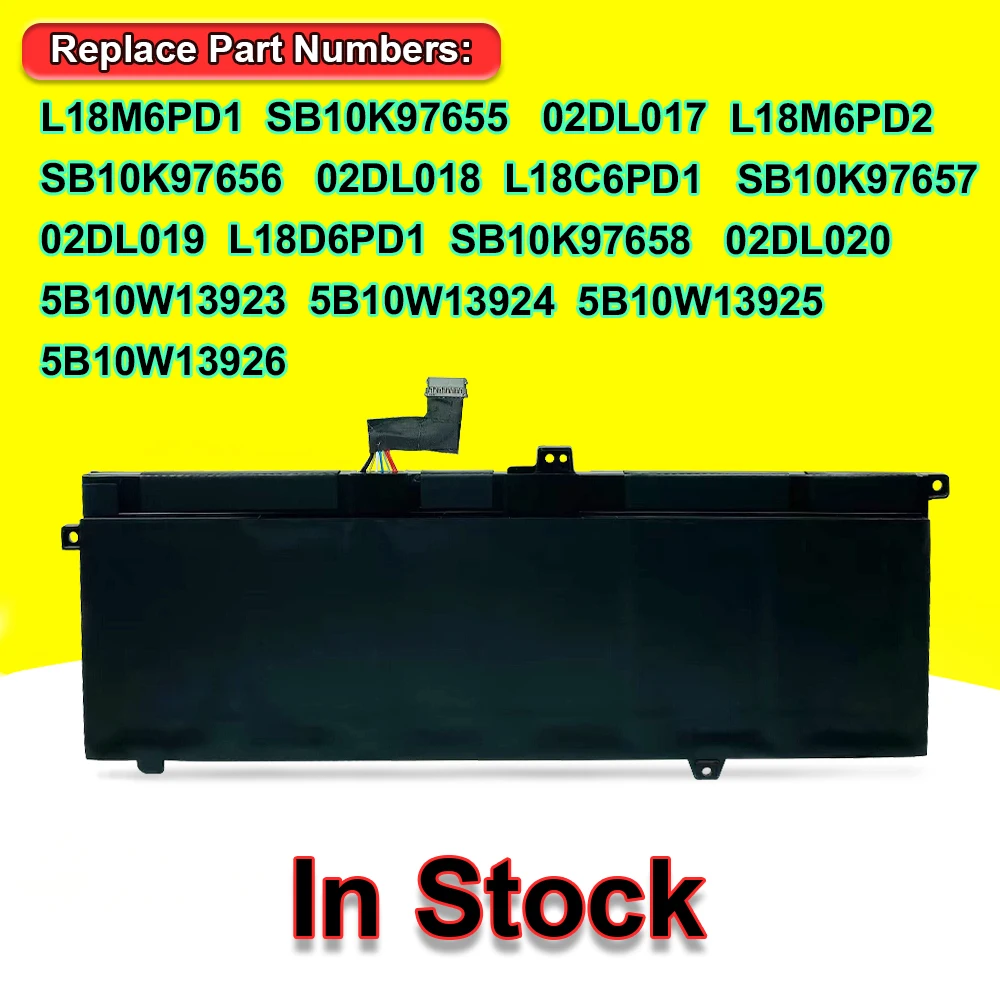 L18C6PD1 For Lenovo ThinkPad X390 X395 X13 1st Gen(2020) Series Laptop Battery L18M6PD1 L18D6PD1 SB10T83168 5B10W13925 4220mAh