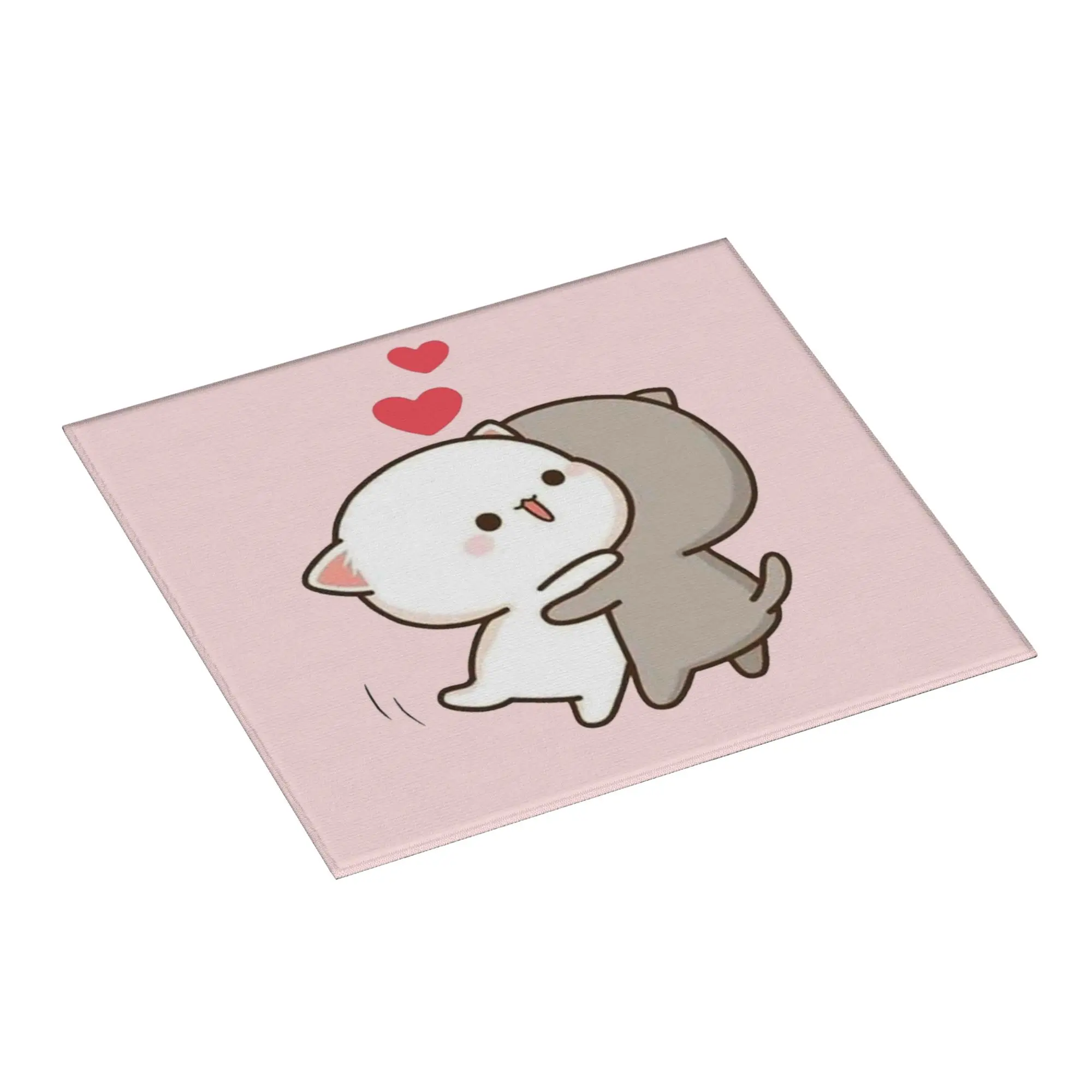 Drying Mat For Kitchen Cute Mochi Peach Cat And Goma Love Water Absorbent Waterproof On Slip Kitchen Counter Protector Mat