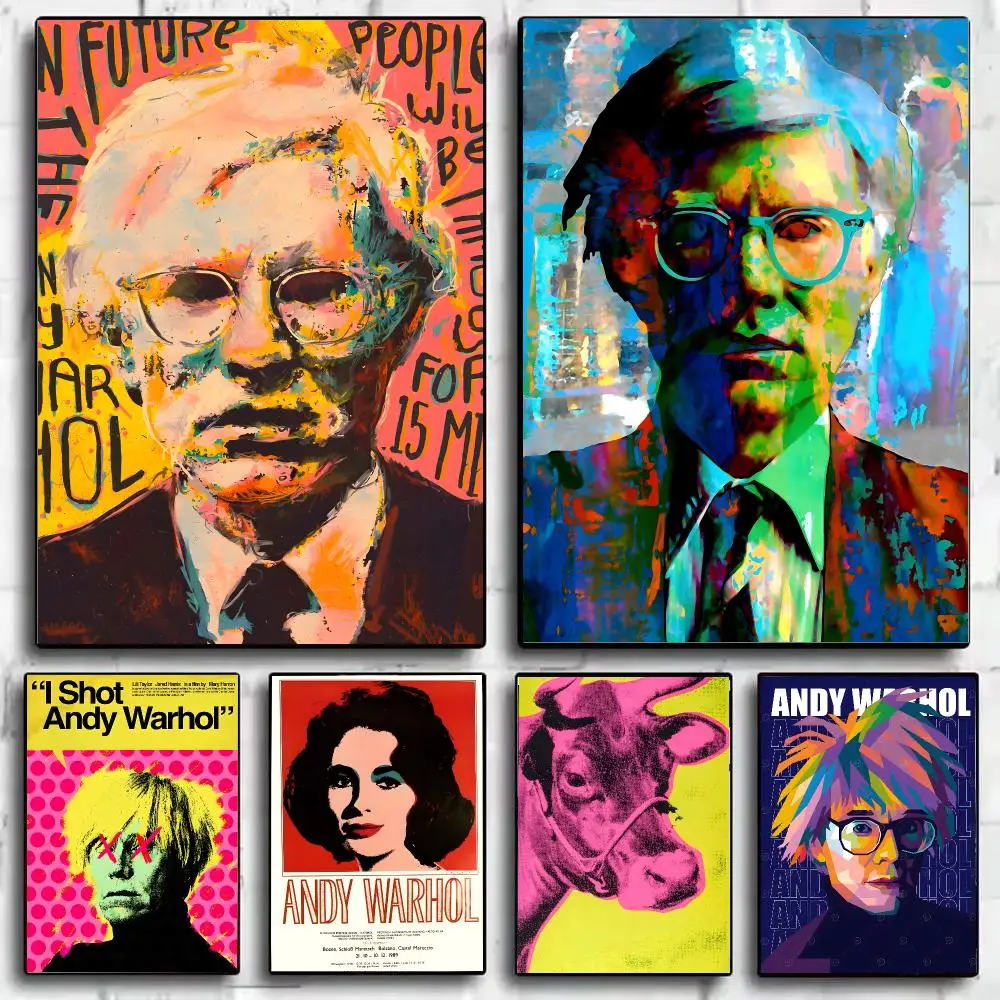 Artist A-Andy Warhol Poster Art HD Art Sticky Wall Waterproof Home Living Room Bar Decoration