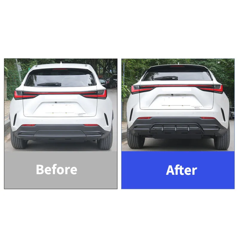 For Lexus NX 260 2022 Car Rear Bumper Diffuser Rear Roof Lip Spoiler Real Carbon Fiber Rear Trunk Wing Body Kits Tuning