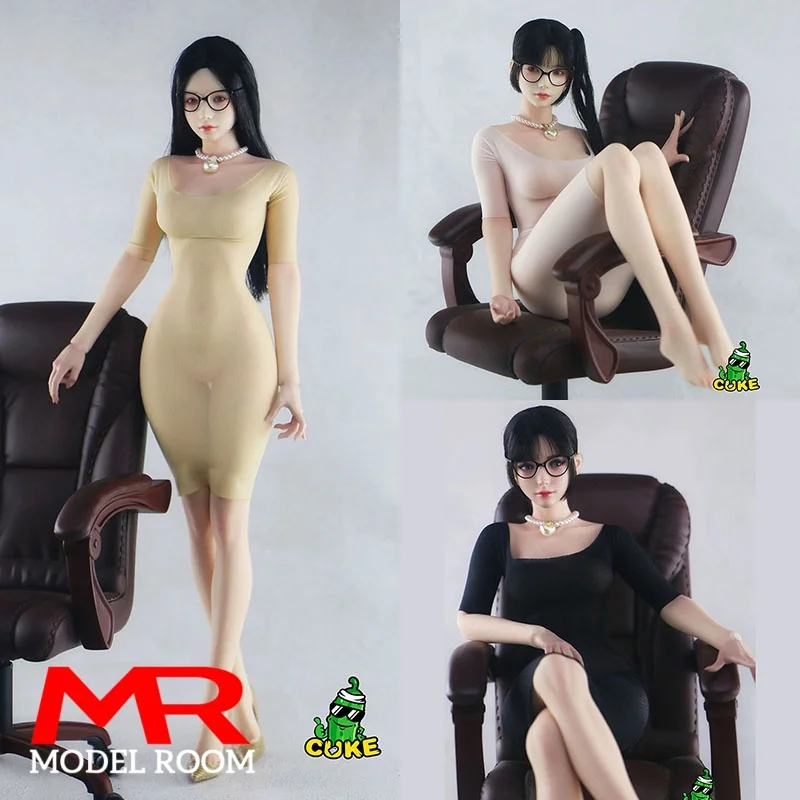 1/6 Scale Female Ultra Thin High Elasticity Bodycon Dress Skirt Clothes Model Fit 12 inch Soldier Action Figure Body