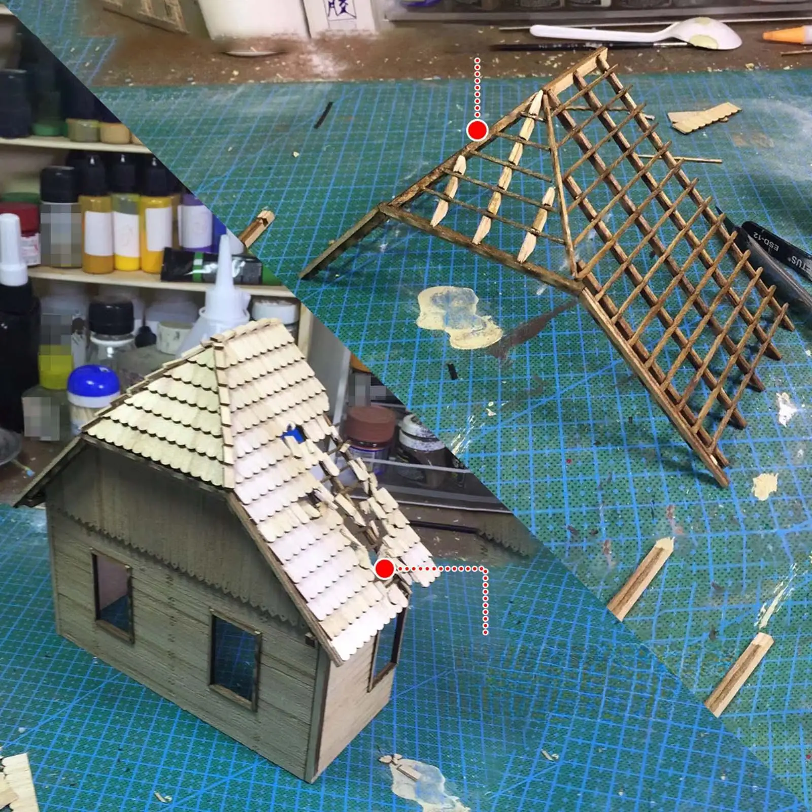 

Миниатюрная модель здания для микроландшафта, деревянный домик в масштабе 1:35, износостойкий набор для самостоятельной сборки, идеальный подарок