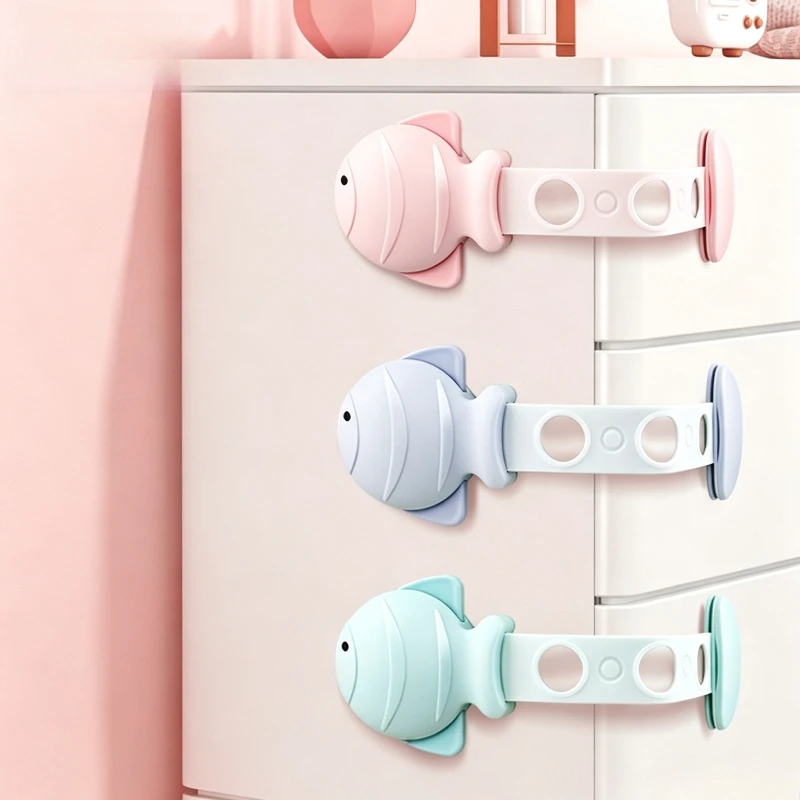 3 Stück Baby-Sicherheitsschlösser für Schränke, Multifunktionale Schubladenschlösser, Kunststoff-Kindersicherheitsschlösser, Kinderschutz-Türschlösser – Detail 2