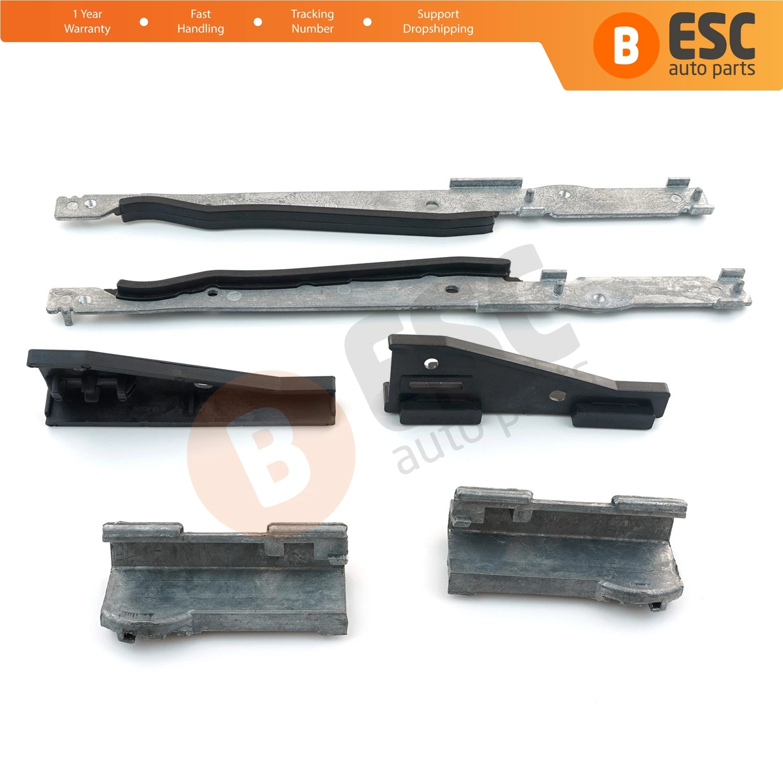 ESR600 Sunroof Panoramic Roof Mounting Shade Runner Track Slider Guide Repair 6 Pieces Set For BMW 5 E39 X3 E83 X5 E53 E70