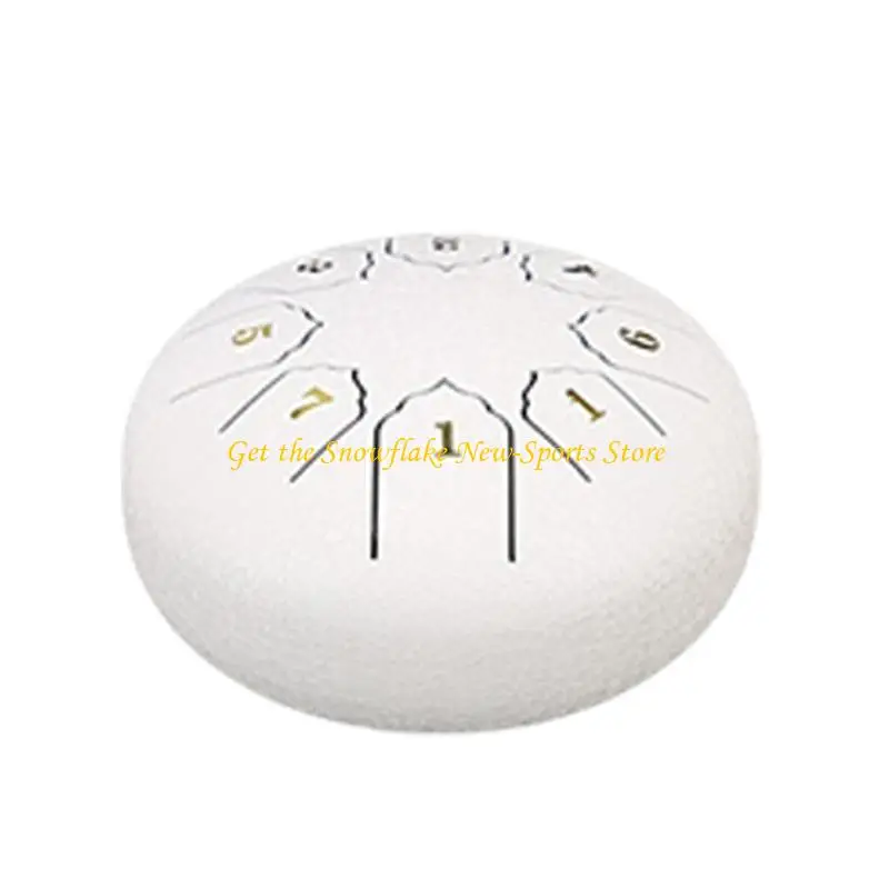 E56D Slit Drum, Steel Tongue Drum, 6Inch 8 Tone, Handpan Drum with Drumsticks