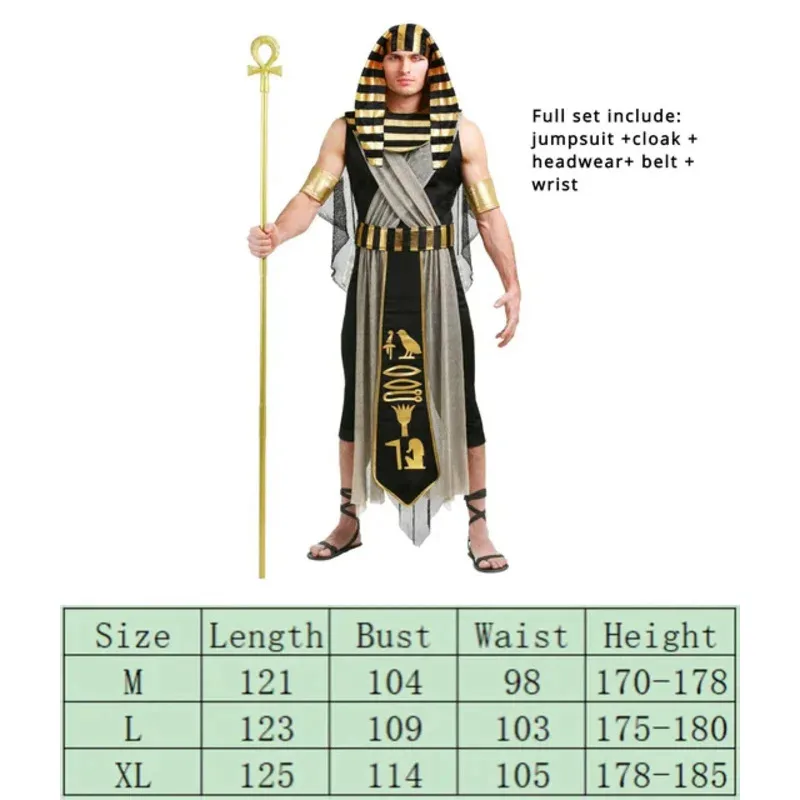 زي الفرعون المصري المصري القديم الجديد لعام 2025 للنساء والرجال الملك كليوباترا الملكة التأثيرية لحفلات الكرنفال والزوجين في القرون الوسطى P ☆ ☆ ☆ أأ
