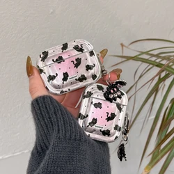 Cute Black Cats Earphone Case For Apple Airpods 4 3 Pro 2 Cover with Charm Silicone Headphone Charging Cases For Airpods 3 Funda