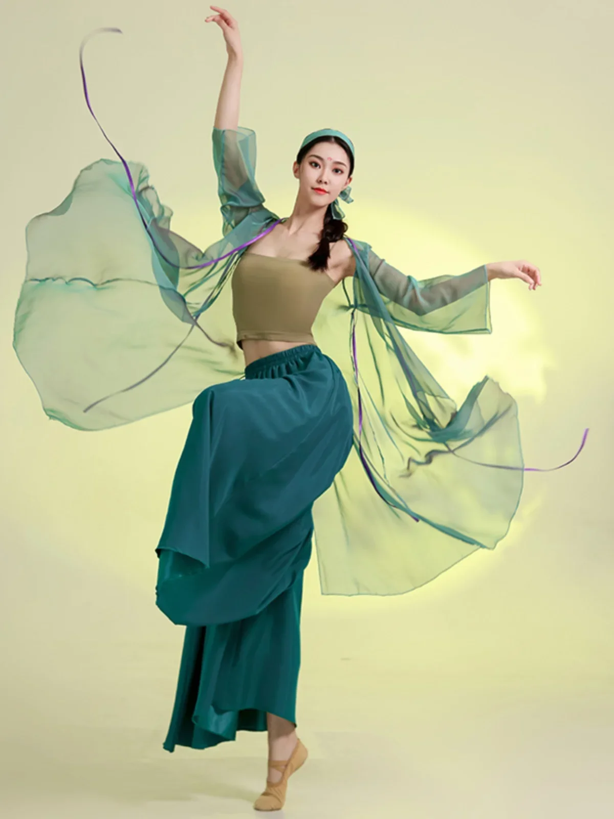 Classical dance dress female graceful practice dress gauze dress green snake white snake Chinese ancient costume new Hanfu