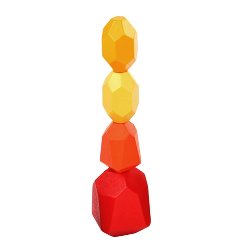 Crianças de madeira colorido blocos de pedra bloco de construção brinquedo educativo estilo nórdico empilhamento bloco jogo arco-íris brinquedo de madeira