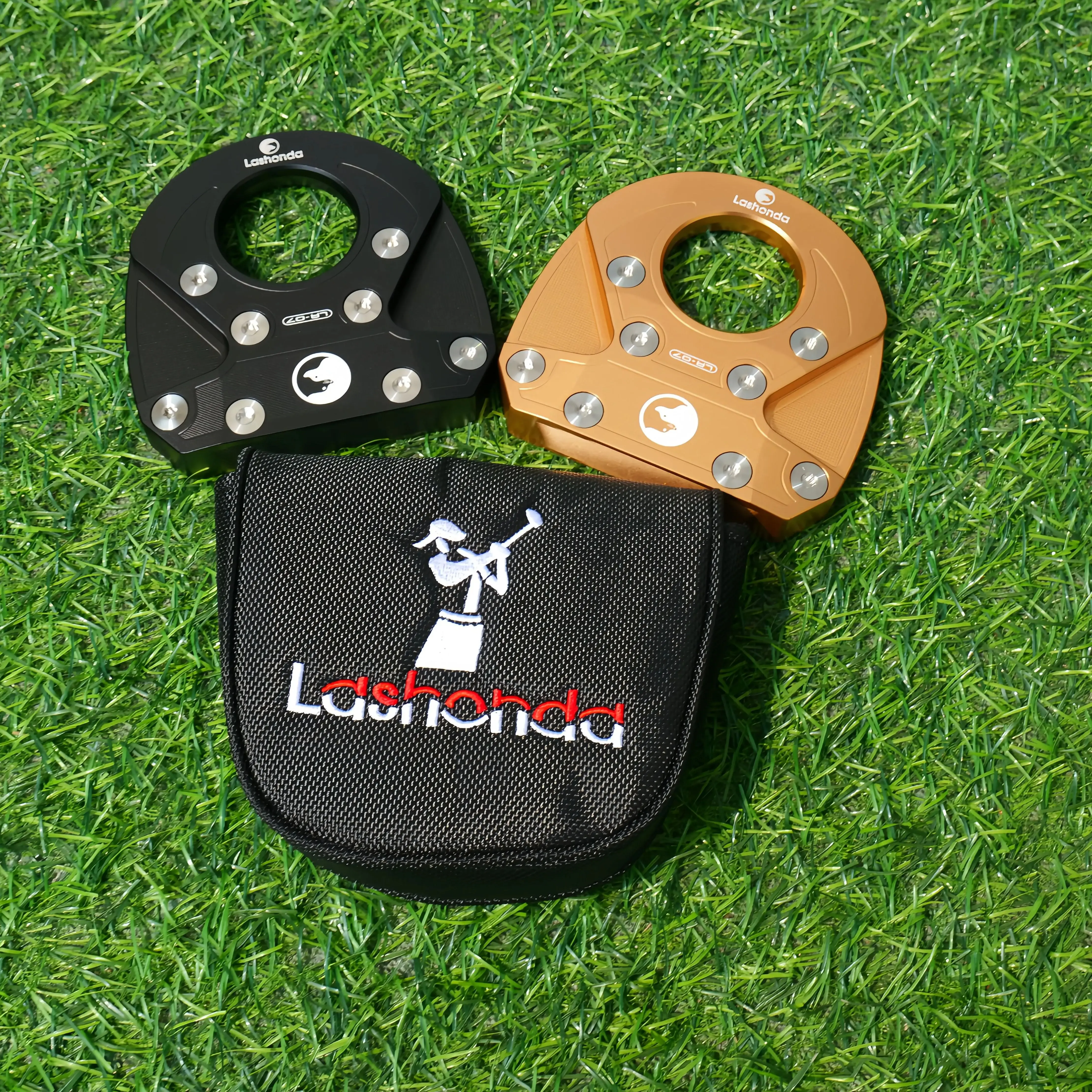 

DF3 Upgraded Lashonda LA-07 Golf Putter Head, Large Sweet Spot, Zero Torque, Optimized Center of Gravity, CNC Milled Pattern, C-