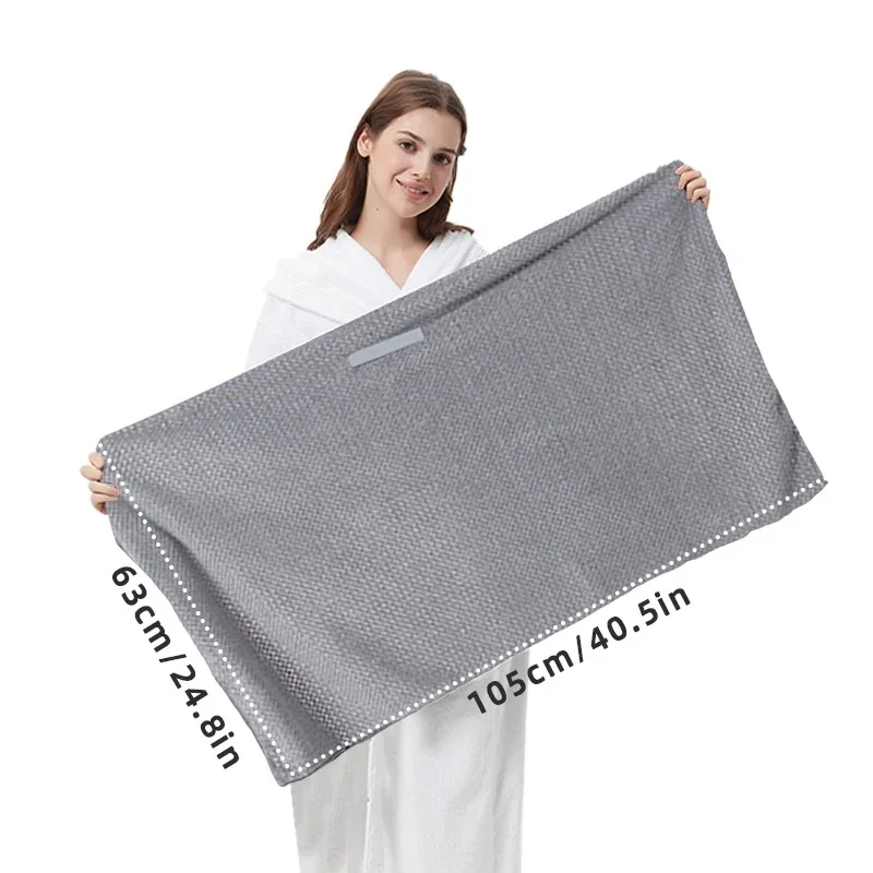 Ultra Absorbent Extra Large Microfiber Hair Towel Wrap Quick Dry Hair Towel Wrap With Elastic Band Soft Hair Towel Wrap Turban view 3
