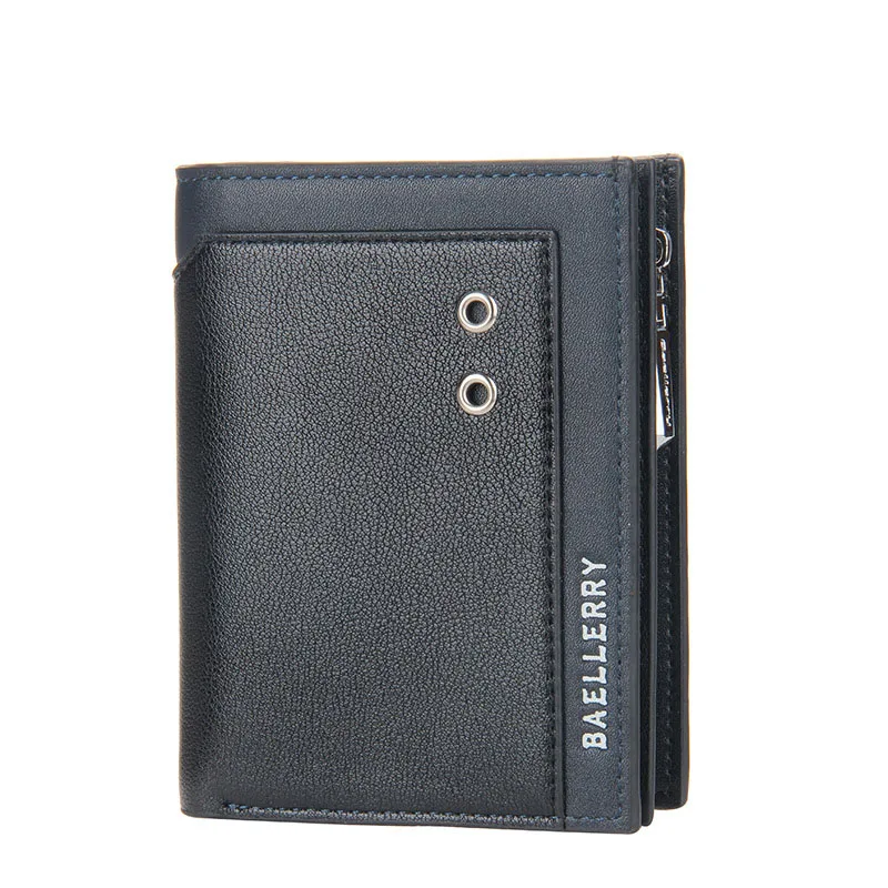 

2024 Men New Wallet Zipper Hasp Coin Return Purse for Male Bifold Wallet Youth Multi-card Bit Business Money Clip Cartera Hombre