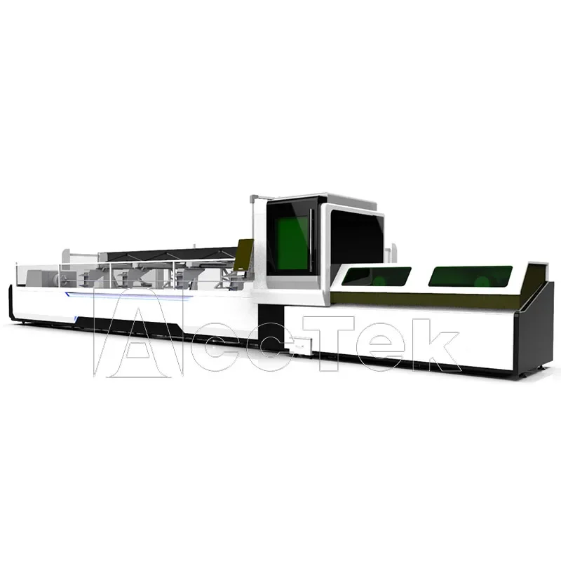 Alimentação automática Fiber Laser Tube Cutting Machine, CNC Metal Tuber, AKJ60F, 2kW, 3kW, 6 m