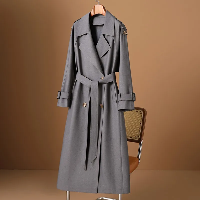 

Hepburn style trench coat women's new long suit