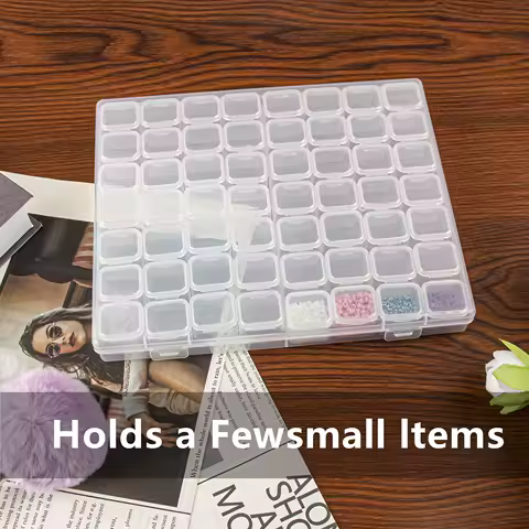 1 Set of 56 Grid Storage Boxes, Storage Gift Diamond Painting Stone Beads, Suitable for Diamond Embroidery Box DIY Craft, Storag