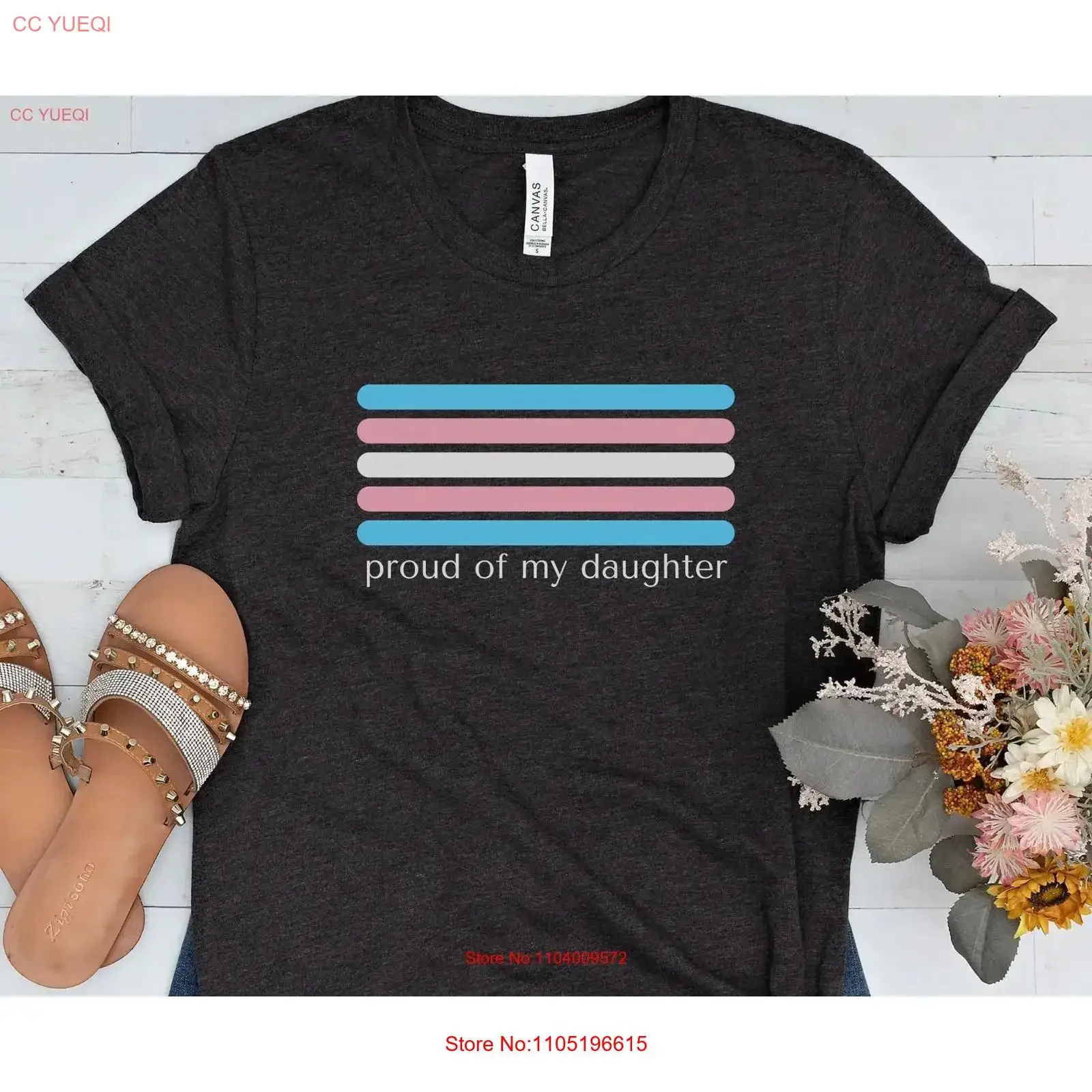 تي شيرت فخور عبر ParenT تي شيرت فخر ماما أبي شهر طوال العام ابنة عتيقة مغسولة متعددة الاستخدامات أنيقة للرجال جرافيك على الموضة #1