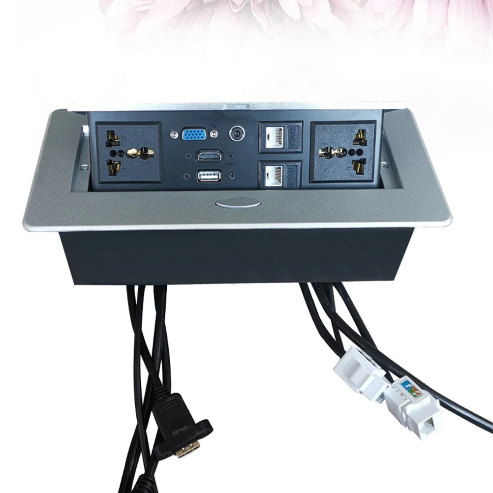 Imagem -03 - Caixa de Conexão Portátil para Sala de Reunião Saída Pop-up Utilitário Umedecido Conveniente 1pc