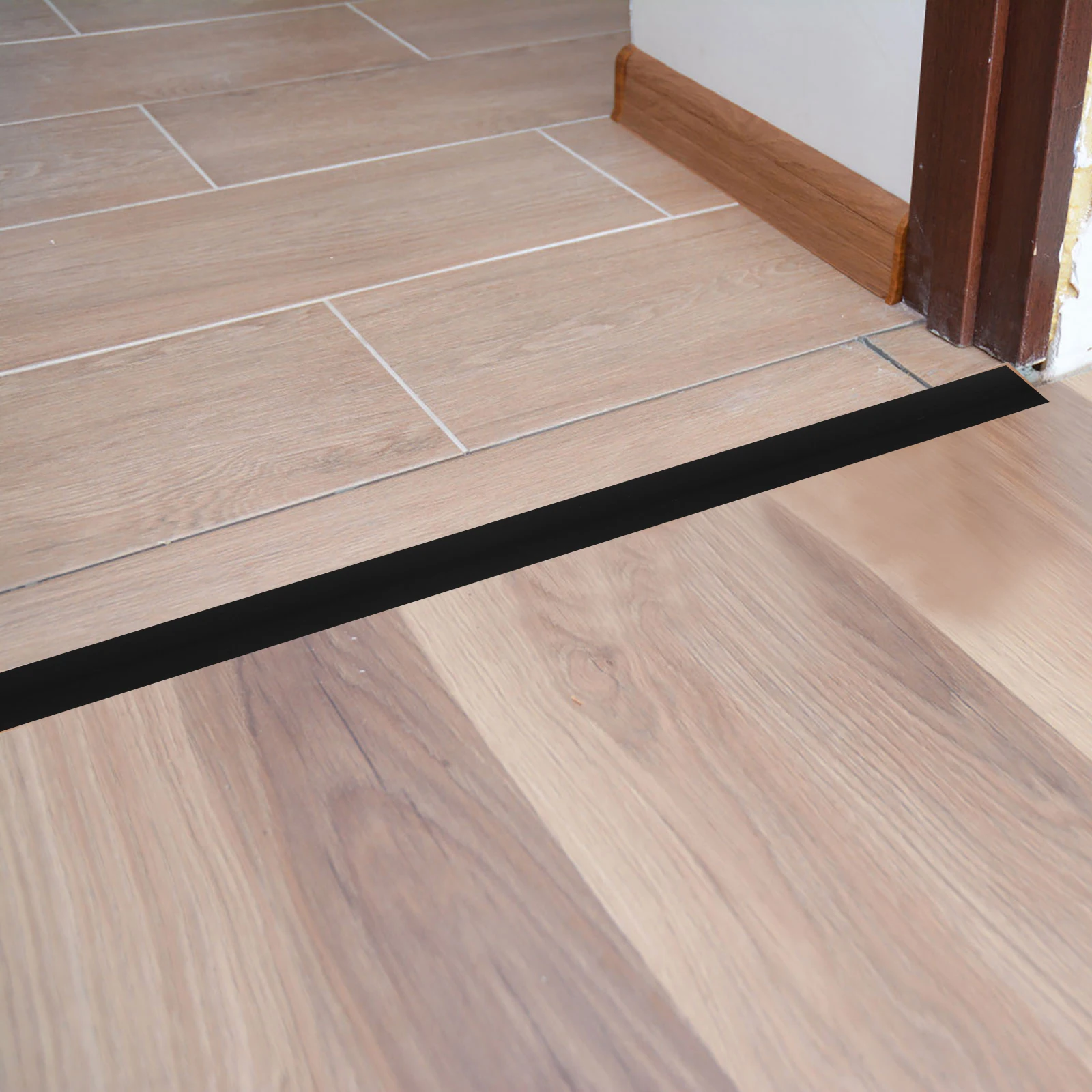 

Floor Joint Strips Adhesive Transition Decorate Black Carpet Trims for Doorways