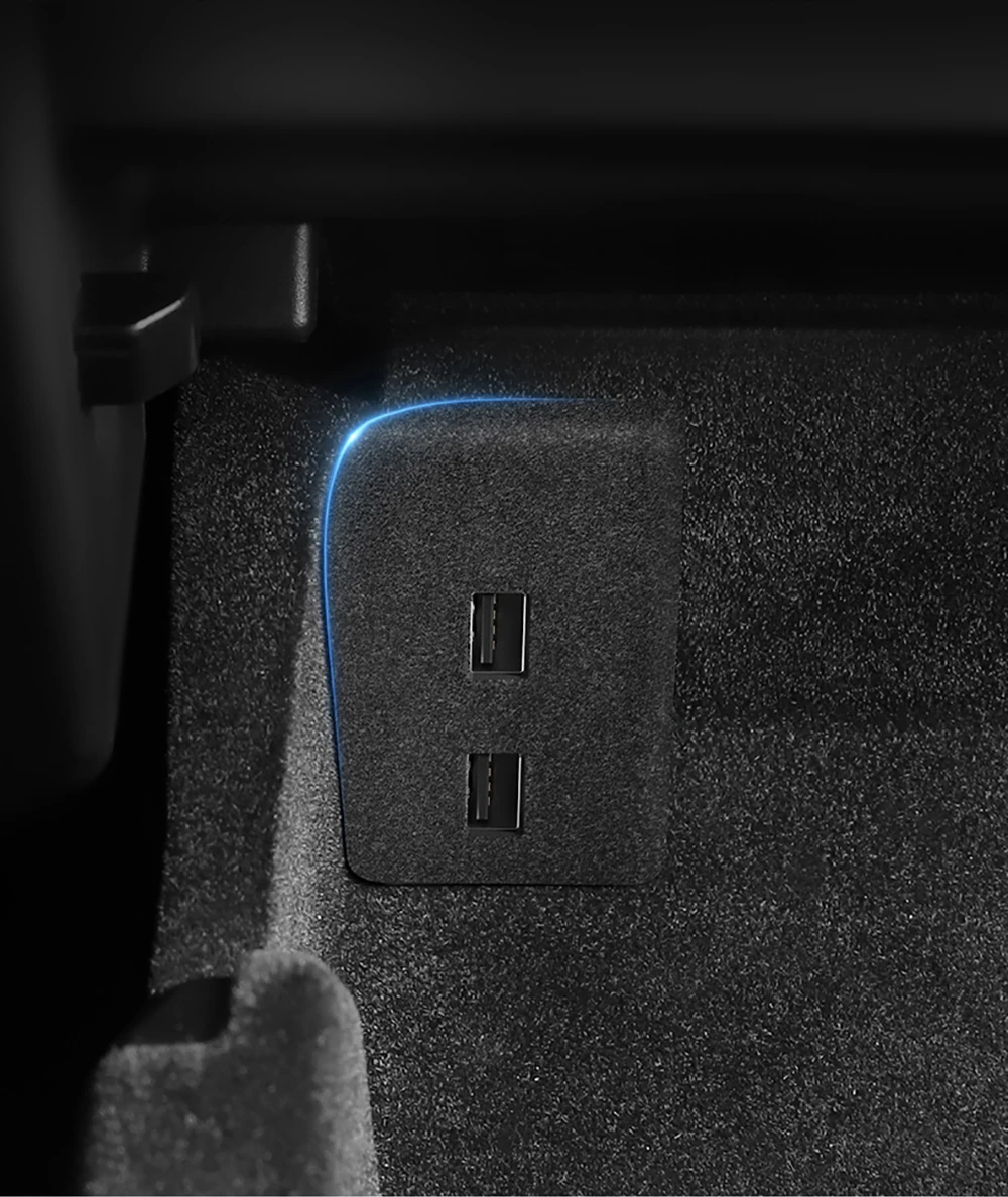 Für Tesla Modell 3Y Highland Juniper 2021-2025 Handschuhfach Beflockung USB HUB Adapter Schnell Ladegerät Auto zubehör – Detail 15