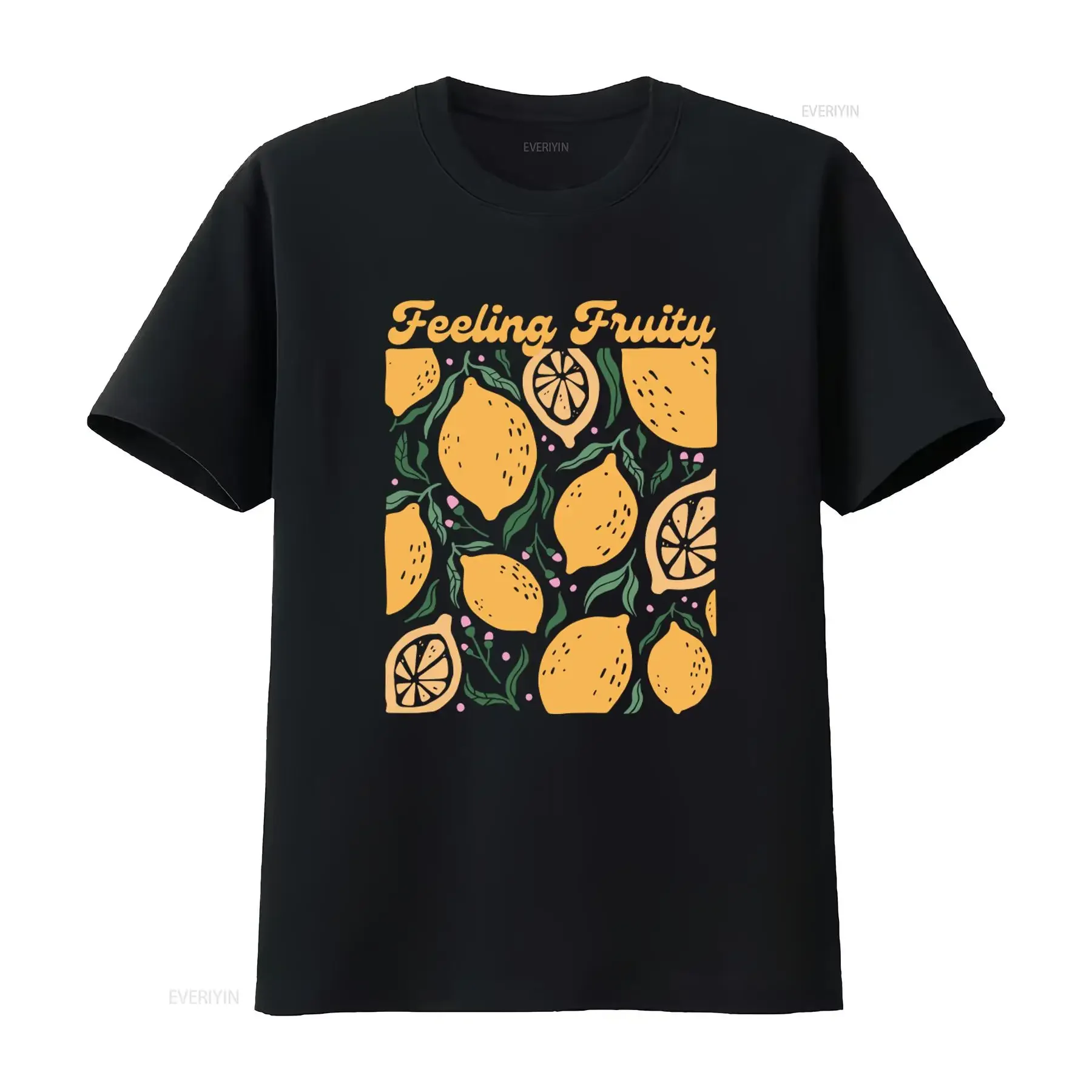 Fruity Feeling Lesbian Bisexual Pride Femme Trans Nonbinary Lemon Sapphic Queer T Shirt vintage Washed Casual fashion homme