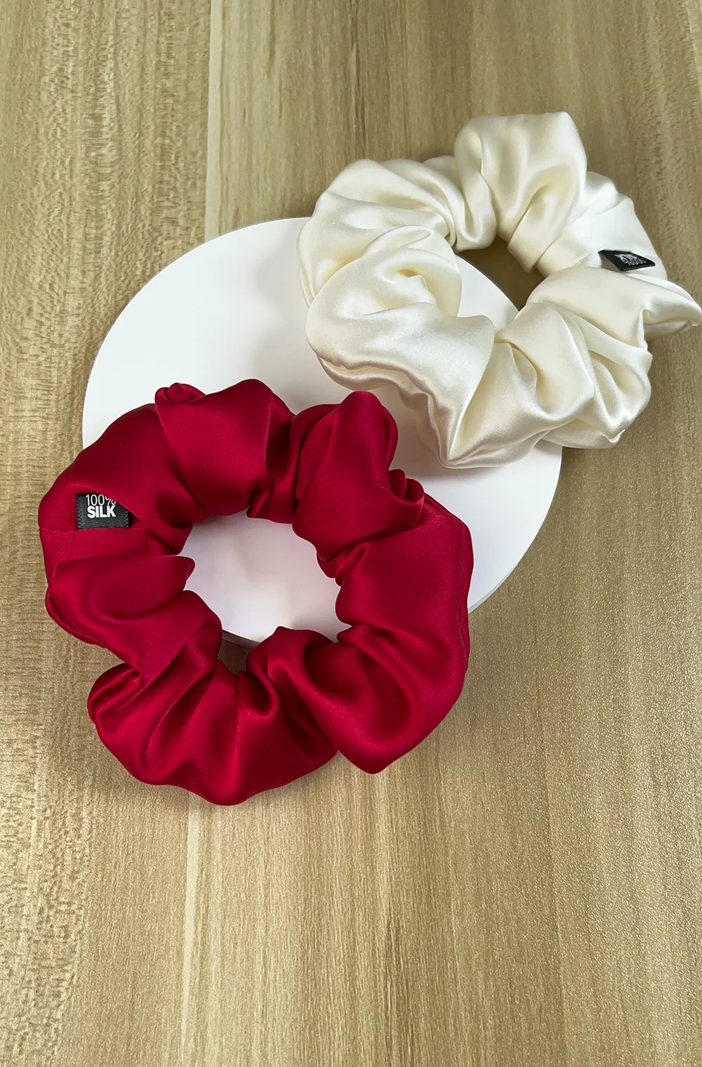 Haargummis aus 100 % Maulbeerseide, elastisches Gummiband, Haargummis, große große Gummiseile, Pferdeschwanzhalter für Frauen und Mädchen, 19 Momme – Detail 22