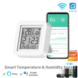 Sensore di temperatura e umidità Tuya WIFI per Smart Home var SmartLife Termometro Igrometro Supporto Alexa Google Assistant