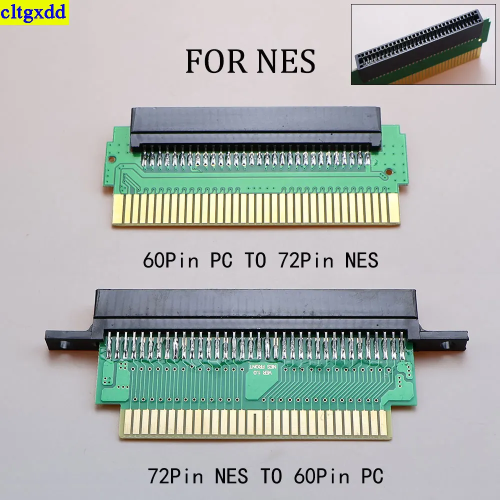 cltgxdd 1piece FOR NES card slot adapter 72 pin to 60 pin/60 pin to 72 pin FC to NES NES to FC game console connector accessorie