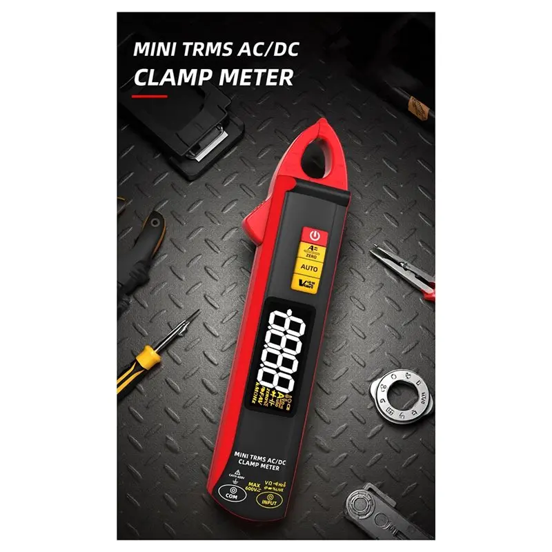 AT29-BSIDE True RMS Digital Clamp Meter 1M Adventure High-Precision Ammeter Pliers DC AC Current Multimeter Temperature Tester T