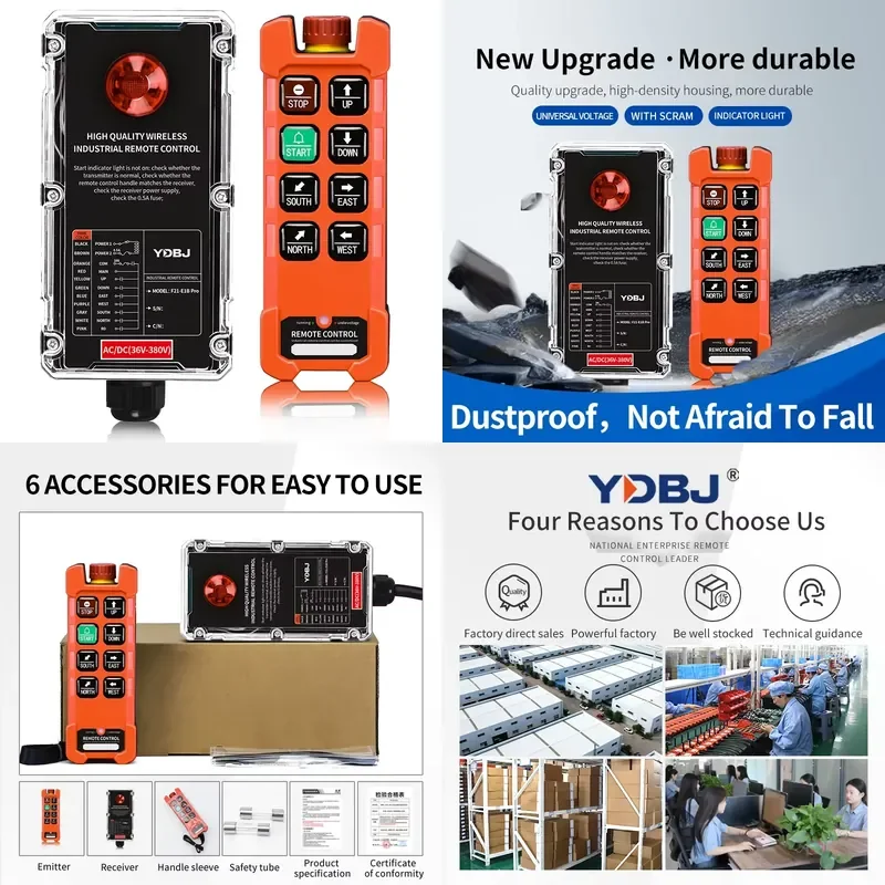

F21-E1B Flagship Upgrade Factory Direct Industrial Remote Control With FCC and CE Customized Crane Industrial Remote Control