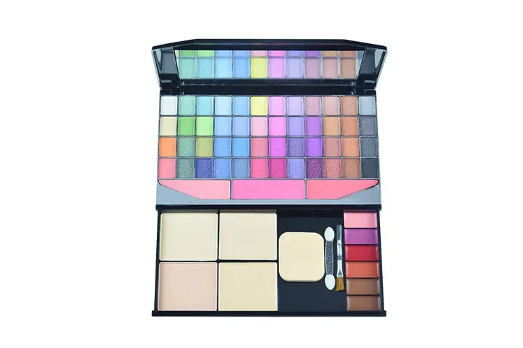 61 Color Makeup Set Eye Shadow Shimmer Eyeshadow Palette and 3 Color Blush and 6 Lip Gloss and 4 Colors Face Powder Cosmetic Kit