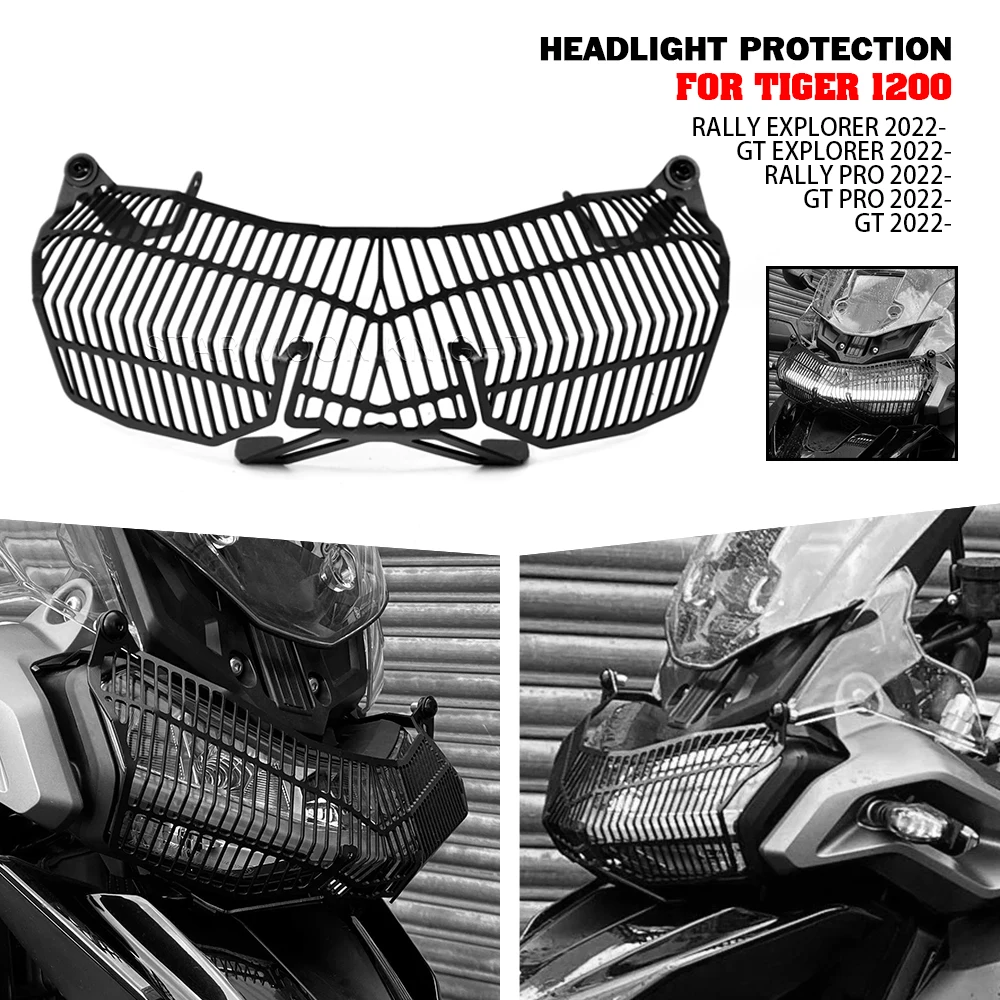 

CNC Headlight Guards Head Light Grill Protector Cover For Tiger 1200 GT Pro GT Explorer Tiger1200 Rally Pro Rally Explorer 2022-