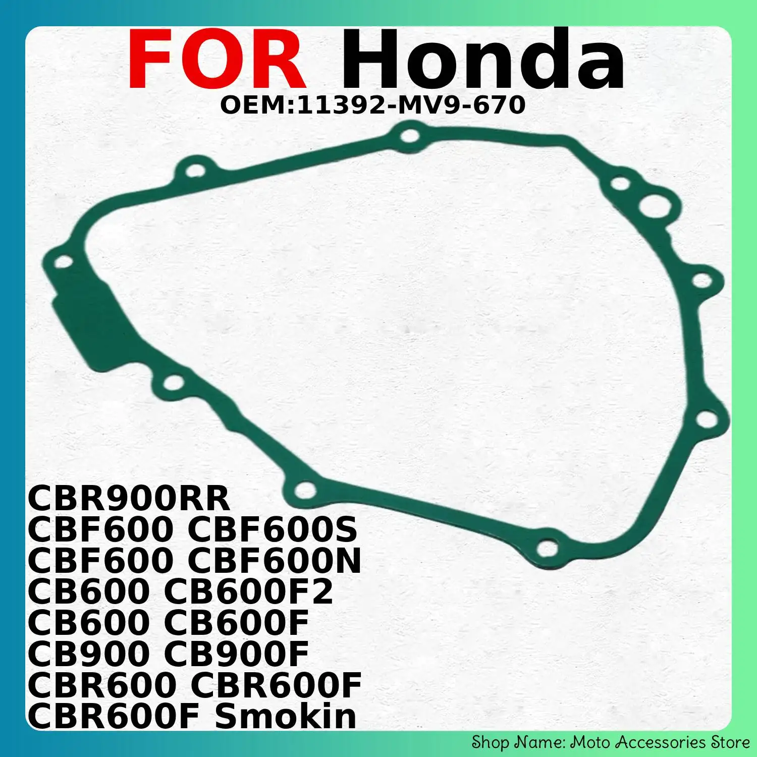 Motorcycle Clutch Generator Cover Gaskets For Honda CBR900RR CBR919RR Fireblade CBF600 CBF600S CBF600N Naked PC38  11392-MV9-670