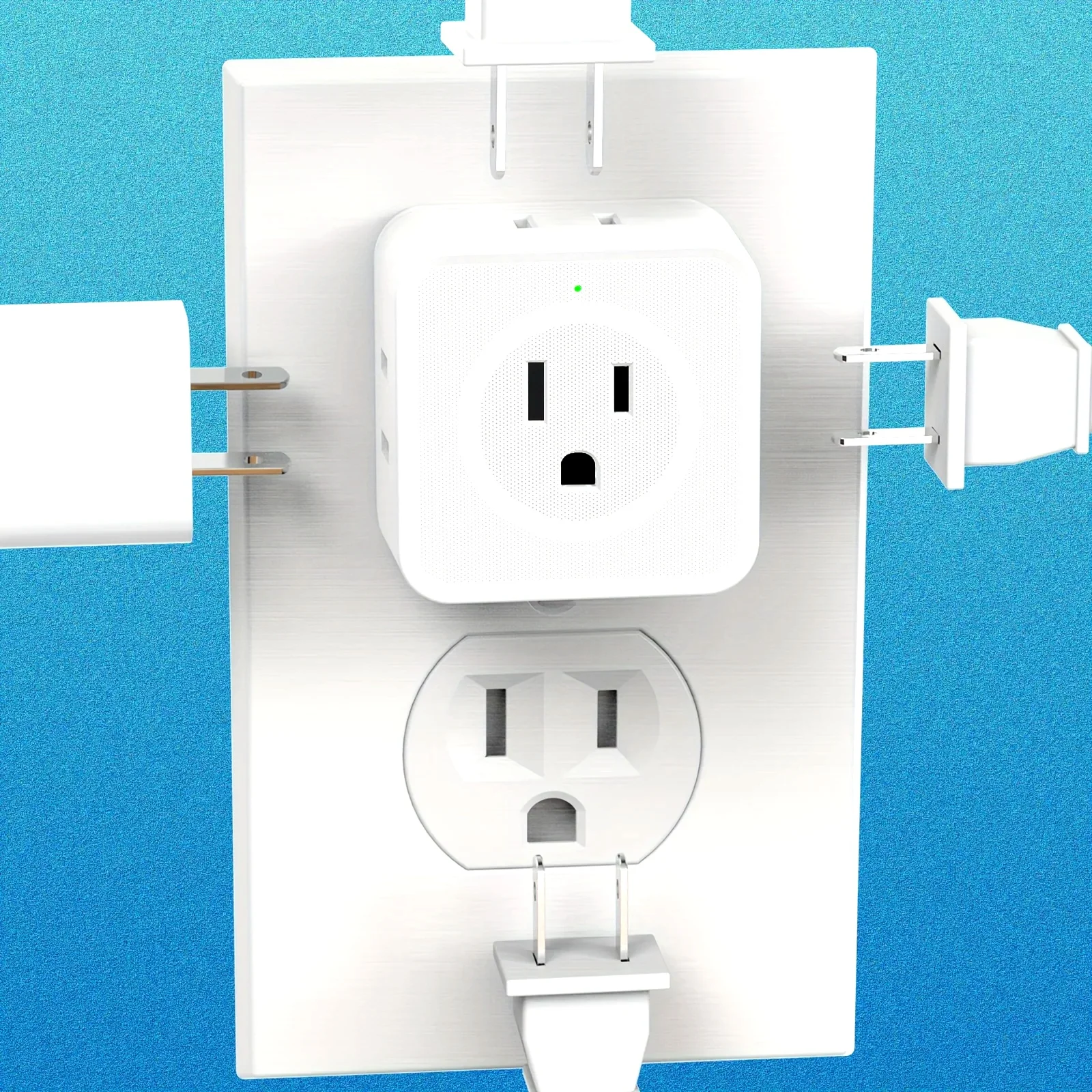

5 Way Multi Plug Outlet Extender, Wall Outlet Expander, Small Electrical Outlet Splitter for Travel, Home, Office, Dorm
