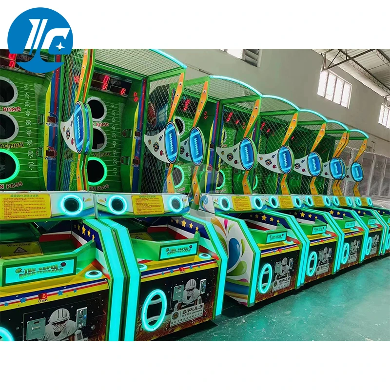 Amusement Park Rugby Shooting Game Machine Coin Operated English Customizable Color