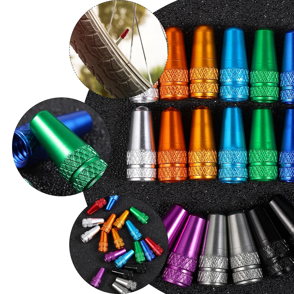 

30pcs Dust Cap Water Aluminum Alloy Cap Resistant Bike Metal Valve Bike Tire Caps Caps For Bicycle Motorbike