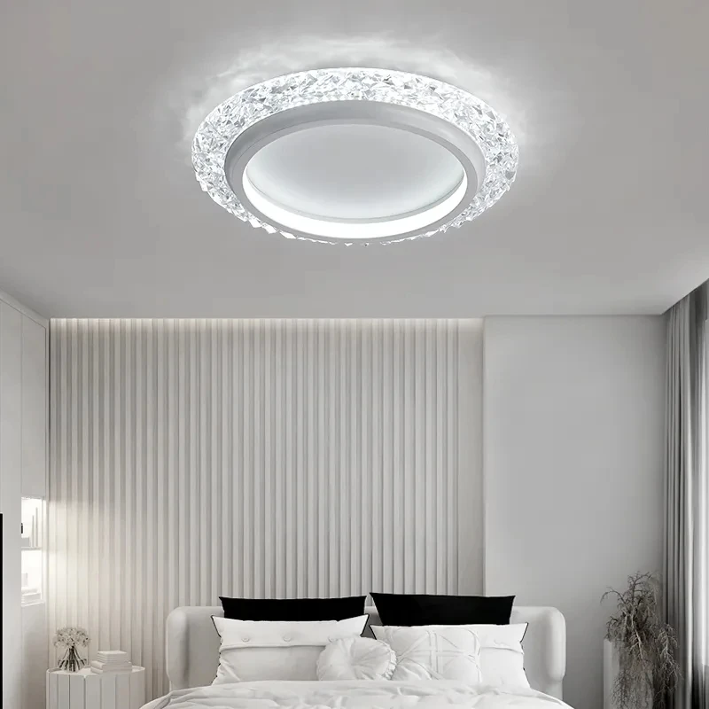 Imagem -02 - Acrílico Moderno Rodada Led Lâmpada do Teto Atmosfera Minimalista Home Fashion Lustres de Ouro Nordic Quarto Criativo Luminária