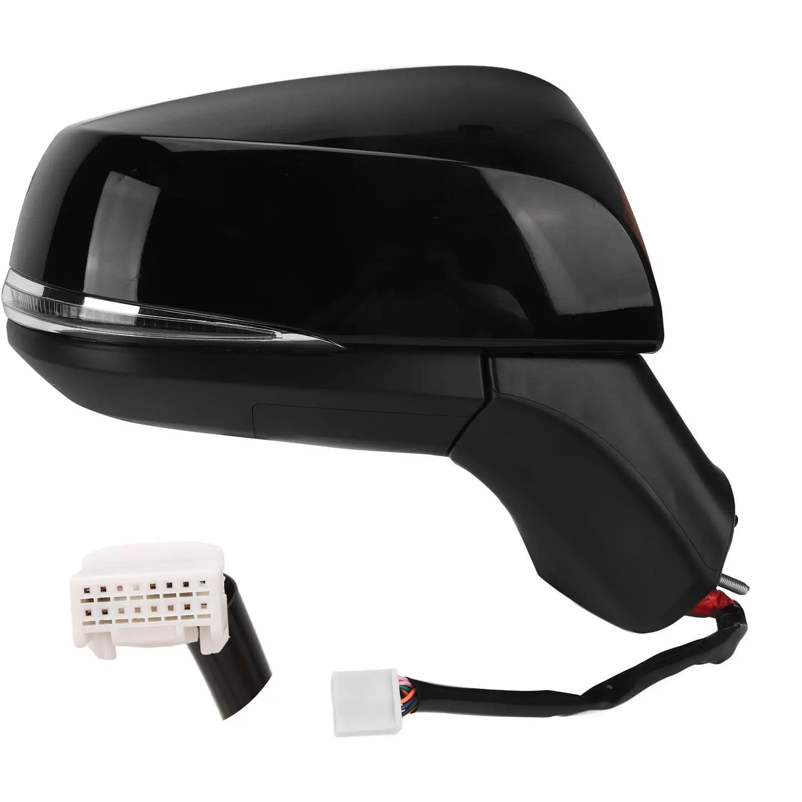 

Gloss Black Power Heated Side Mirror with Turn Signal BSM for Toyota RAV4 xa 50 2019 2020 2021 2022