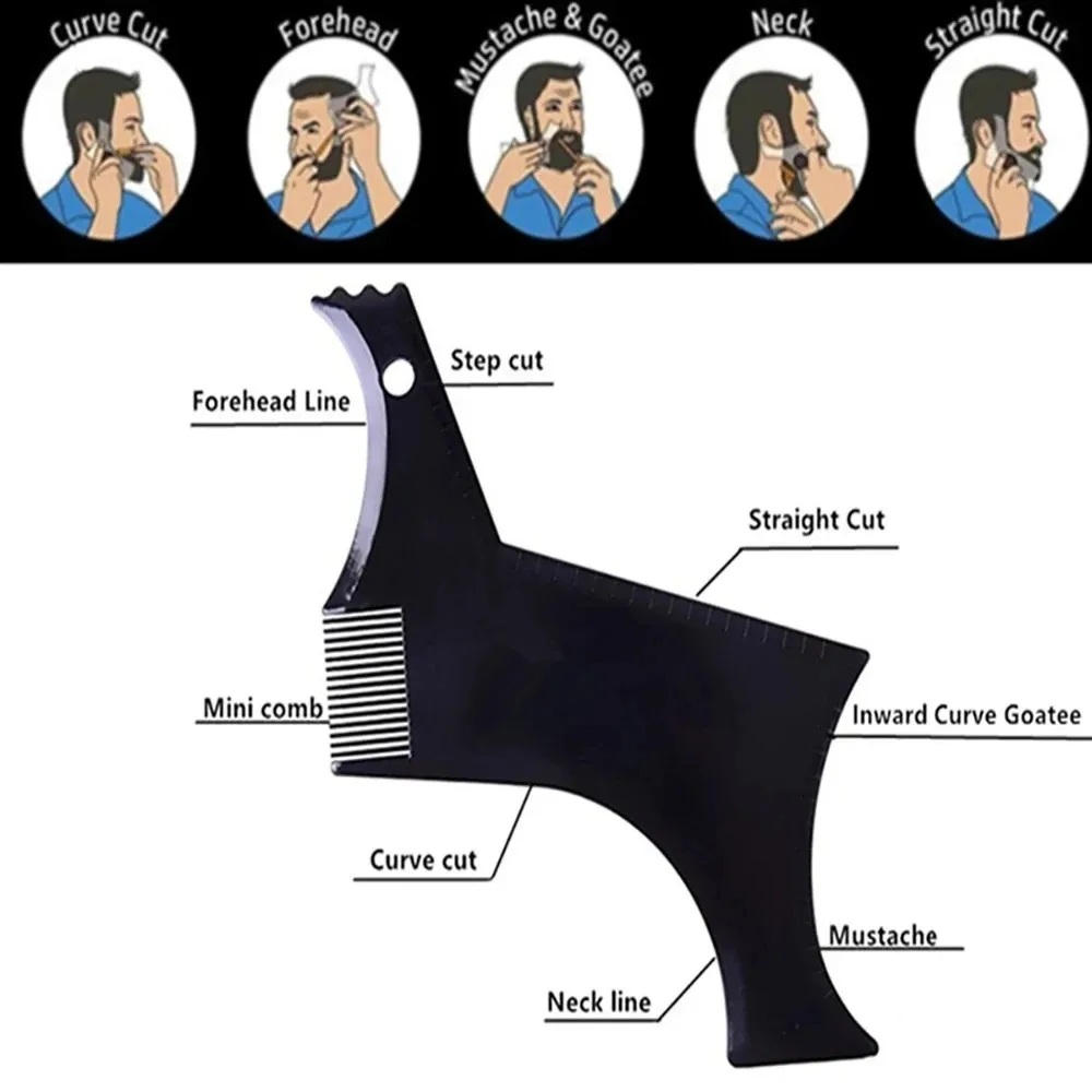 1PC Plastic Beard Comb For Men, Mustache Grooming And Styling Comb, Facial Hair Care Tool, image 5