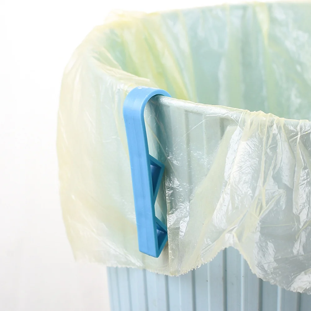 24 pezzi per pattumiera, clip per rifiuti, clip per rifiuti in plastica, morsetto per supporto, elementi di fissaggio blu antiscivolo