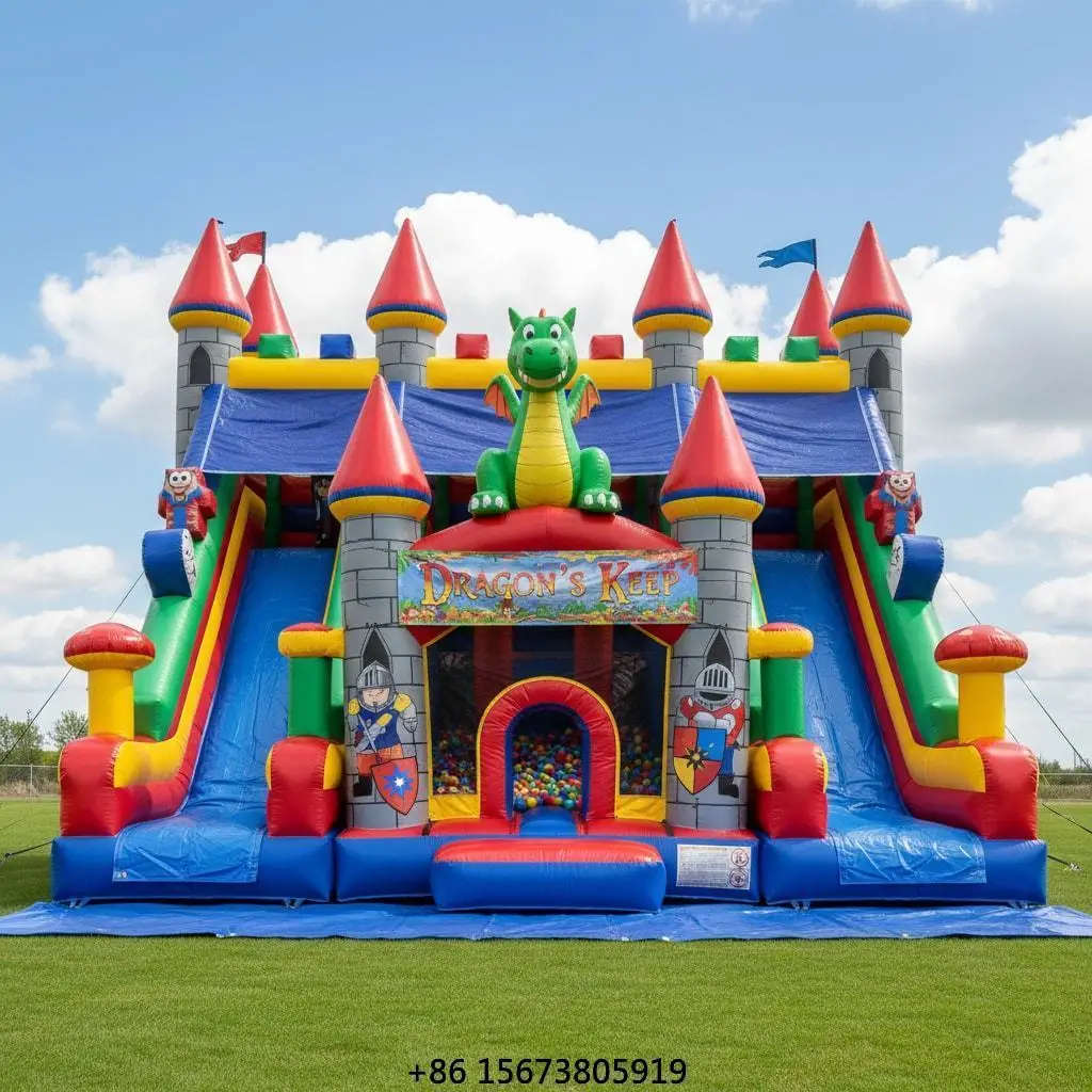 Factory Price Bouncy Castle PVC Bounce House Inflatable Castle Playground Jumping Sliding Heavy Duty Bouncer Outdoor Playground