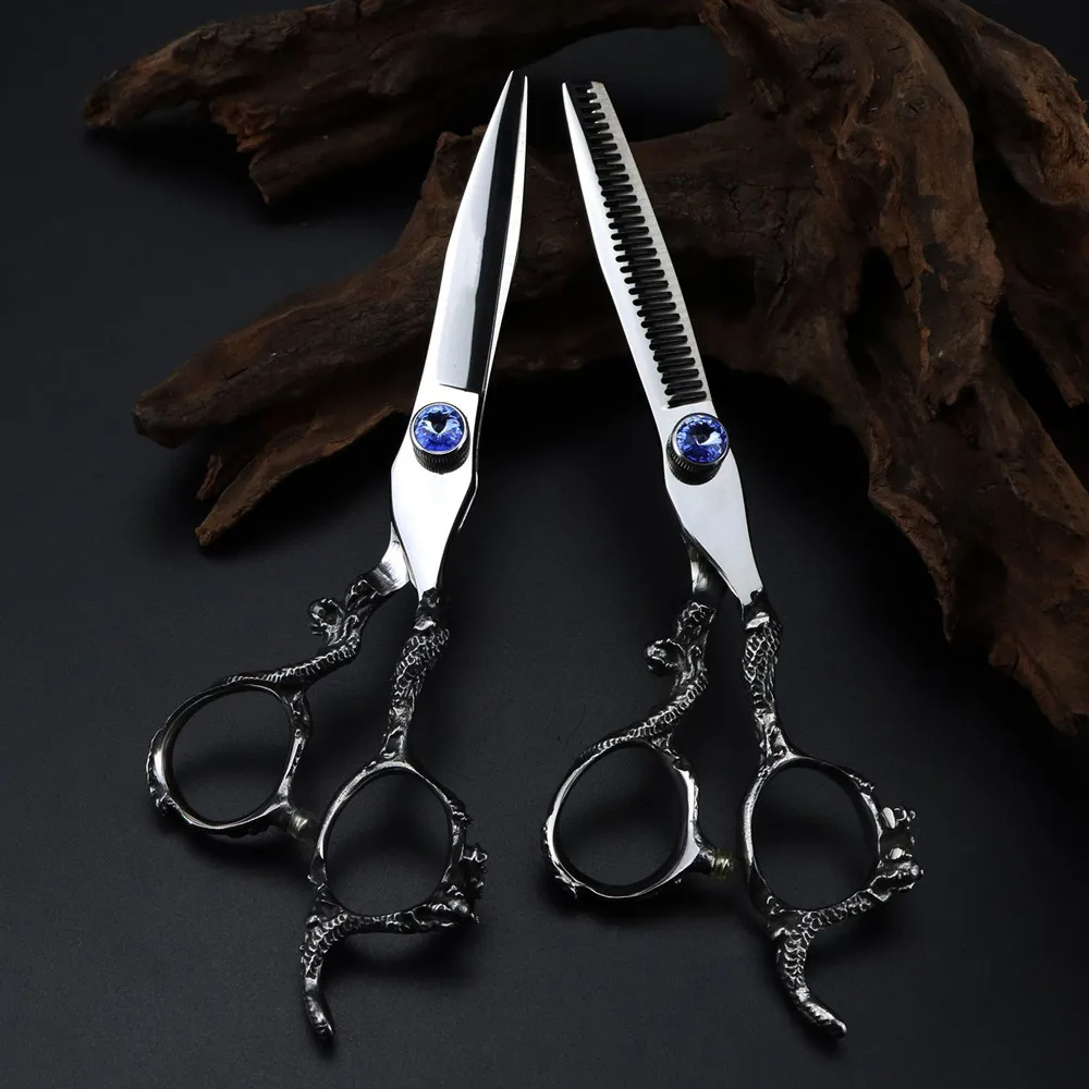 

Professional JP 440c steel 6 '' Upscale scissor Dragon hair scissors haircut thinning barber cutting shears hairdresser scissors