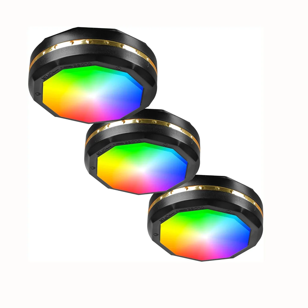 USB Rechargeable DC5V RGB Color Led Cabinet Light with Remote Controller Dimming Lamp Home Decoration for Bedroom Closet Foyer