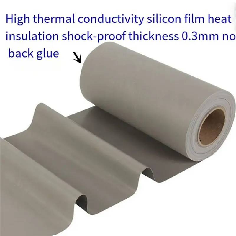 A01F-Insulating Silicone Cloth, 300Mm Wide Grey Soft Silicone Cloth, No Adhesive Backing Thermal Pad(1M)