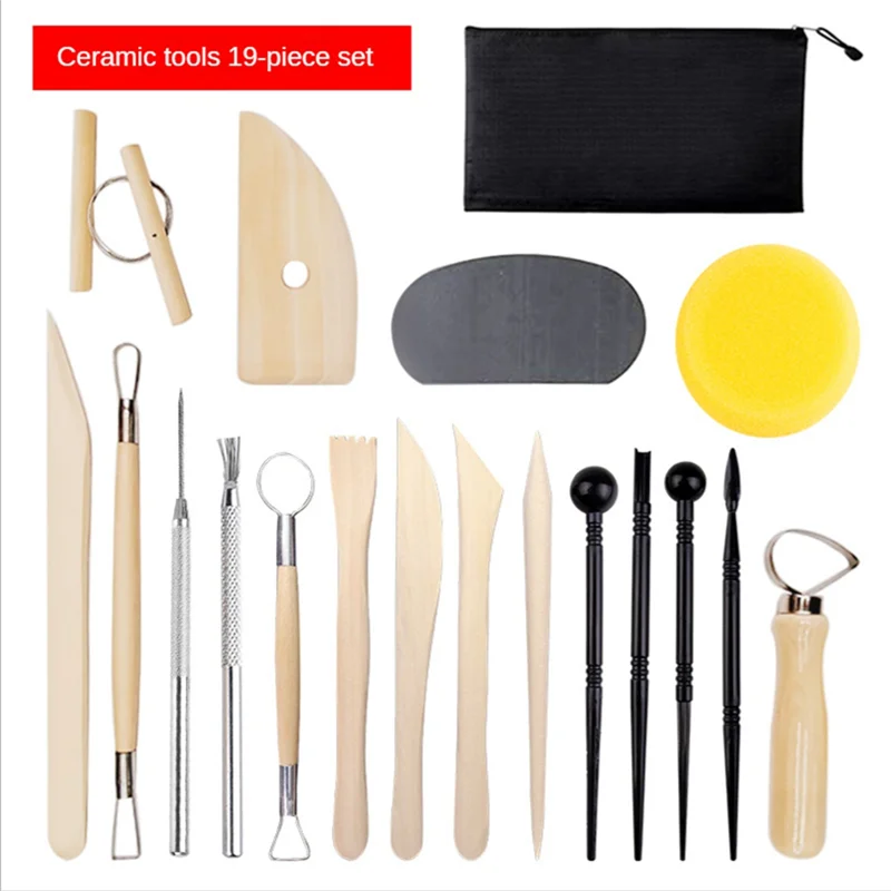 ABGG-Coltello da intaglio in argilla morbida Strumenti per la produzione di argilla Strumenti per ceramica in argilla per bambini Adulti e artisti Arti plastiche