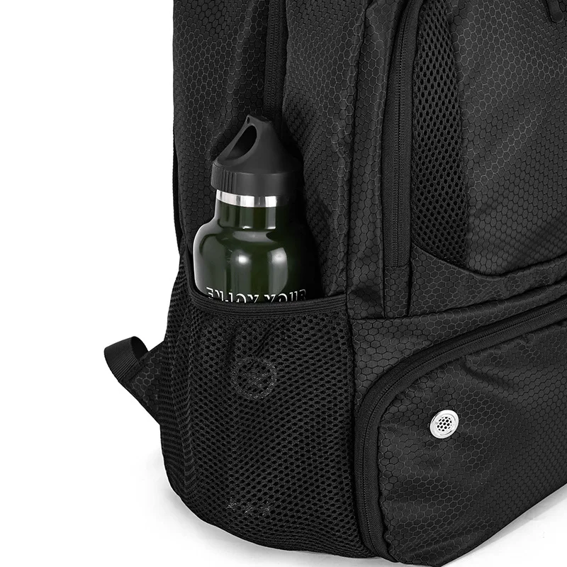 Men's and Women's Outdoor Sports Backpack, Lightweight Oxford Basketball Bag with Water-Resistant Shoe Compartment