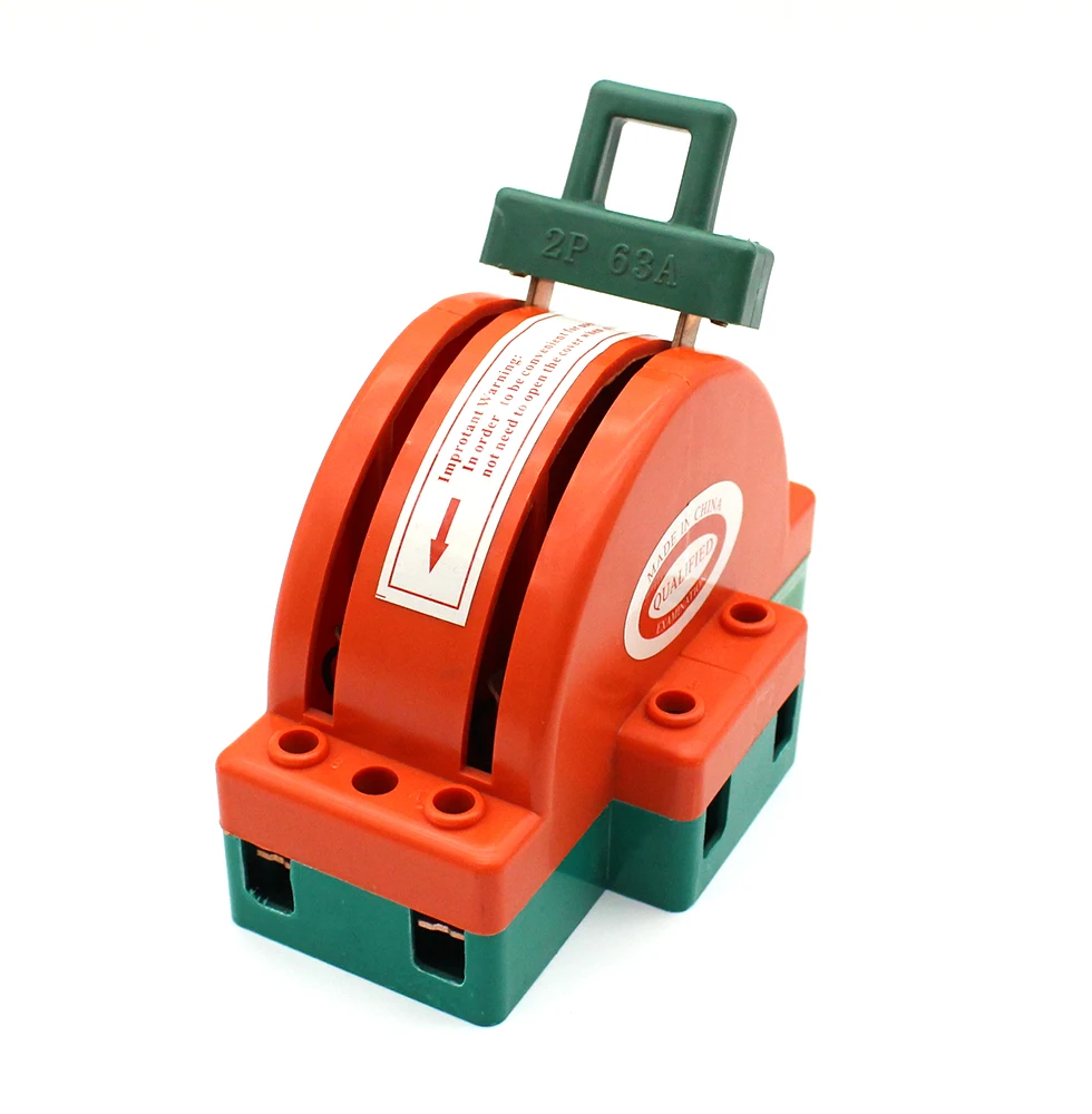 2 Pole Double Throw Knife Disconnect Switch Semicircular Breaker 32A DPDT Cutter Safety Disconnect Switch Durable Dropshipping