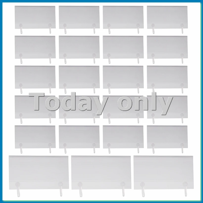 80 Uds. Portaetiquetas de cesta de plástico, etiquetas de precio, Clips para colgar billetes con diseño de botón, cierre de bloqueo para comestibles de mercado-A25R