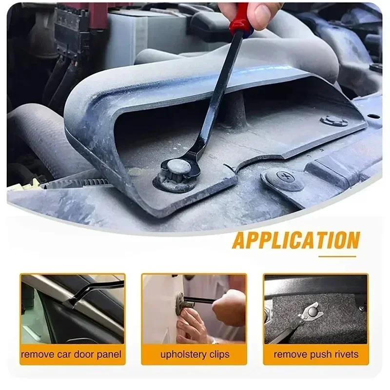 Car Door Cleat Trim Removal Tool Kit Navigation Blade Removal Plastic Auto Interior Seesaw Yellow Conversion Repairing Tool